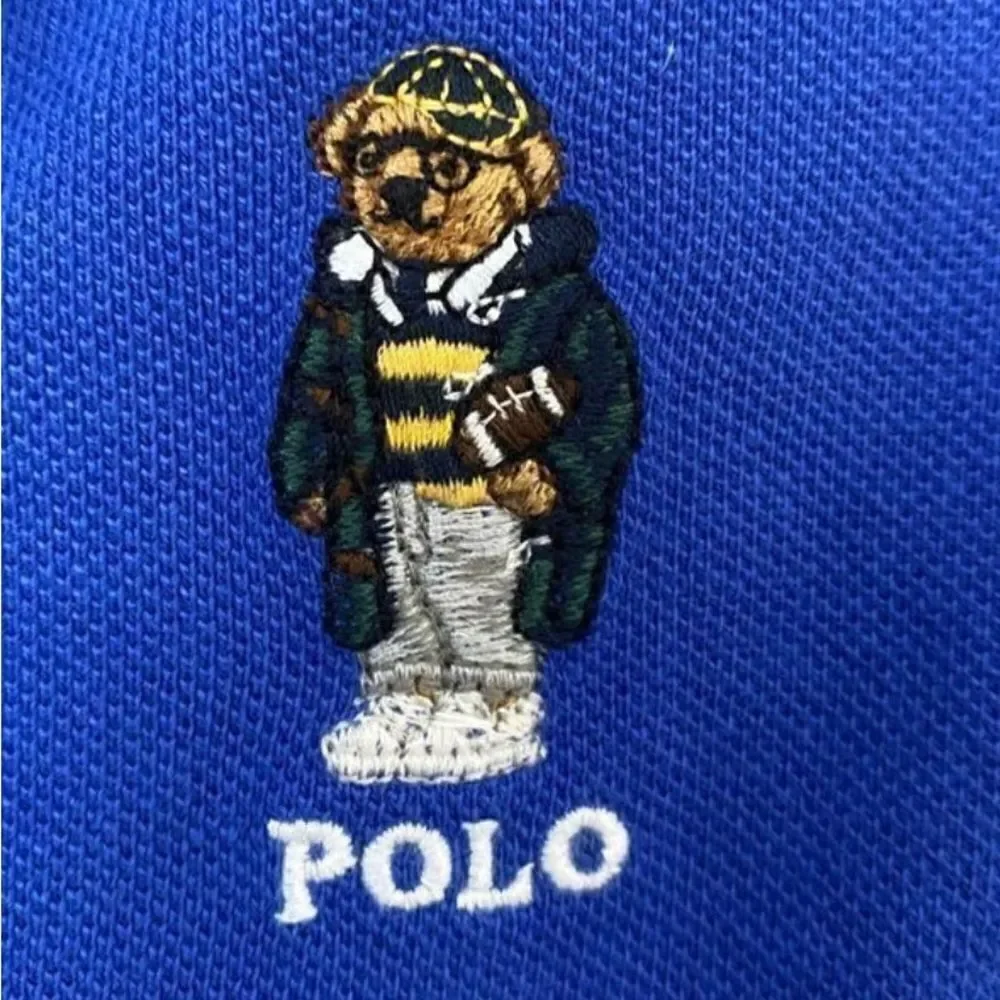 Ralph Lauren polo embroidered polo university, bear polo shirt, size 12 months